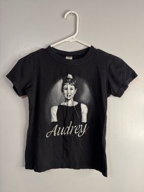American Apparel Black Audrey Hepburn Graphic Tee Shirt Size XS